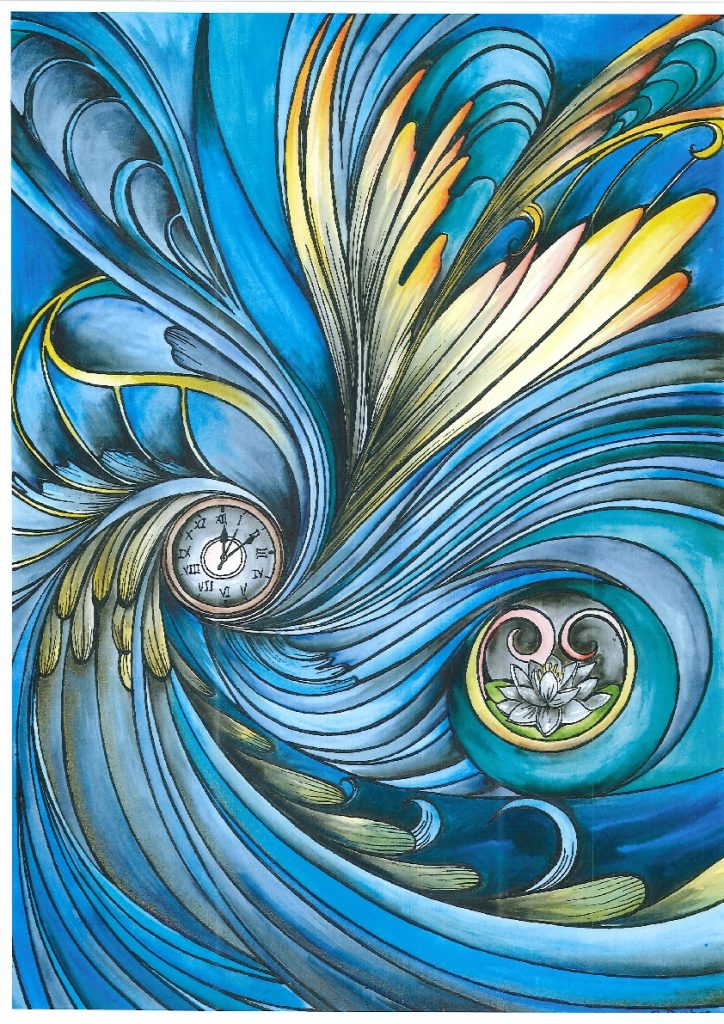Scène capitale de la fin du roman contemporain de Catherine Durbec, "Le nénuphar". La Valse sans temps de Juliette au fond du bassin aux Nymphéas de Monnet, en référence à jacques Brel.